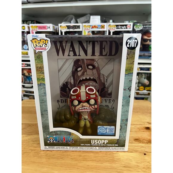 NEW IN HAND EXCLUSIVE Usopp Wanted Poster One Piece Funko Pop #2107 Anime Manga - Picture 1 of 6